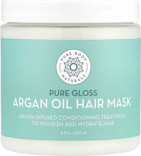 Pure Body Naturals Arganöl-Haarmaske, 240 ml, Trockenes Haar - Bild 1