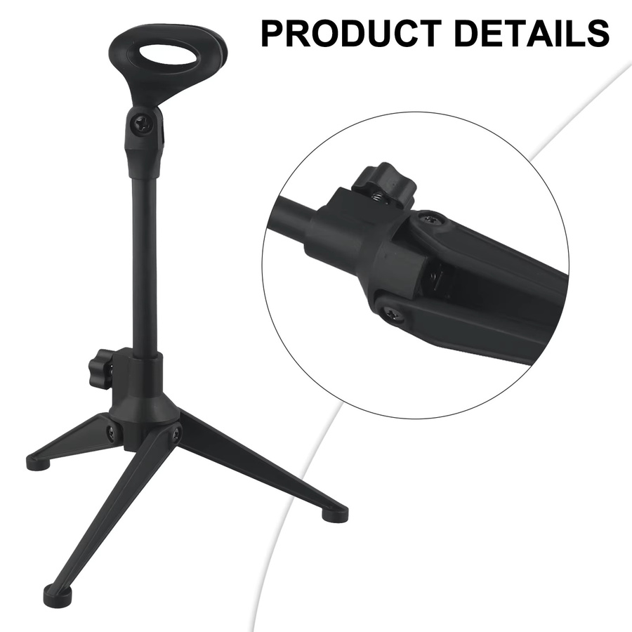 BAJEAL Mikrofonständer Desktop Stativ mit Clip-Halterung, Schwarz - Bild 2