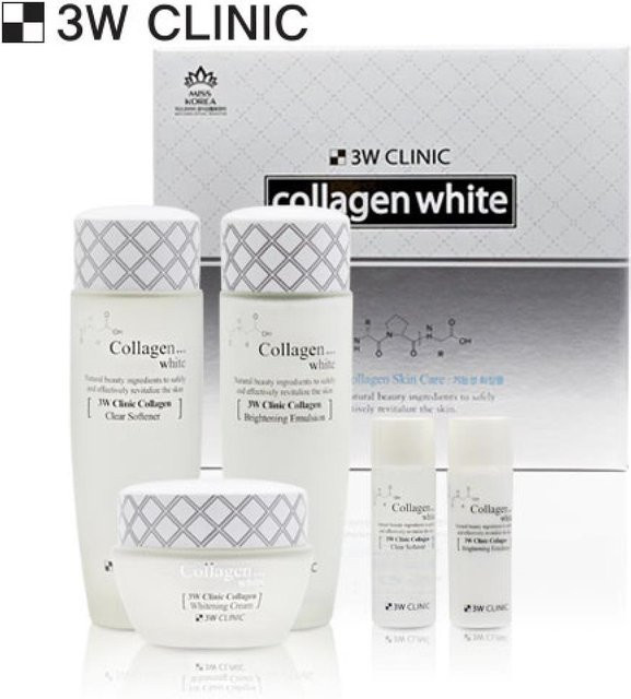 3W CLINIC Collagen White Hautpflege Set, Kollagen, Trockene Haut - Bild 1