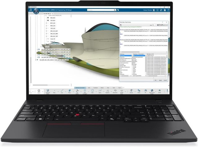 Lenovo ThinkPad P16s Gen 4 Laptop Schwarz mit AMD Ryzen AI 7 PRO 350, 32 GB RAM, 512 GB SSD, 16 Zoll Touch Display, Windows, QWERTZ DE - Bild 1