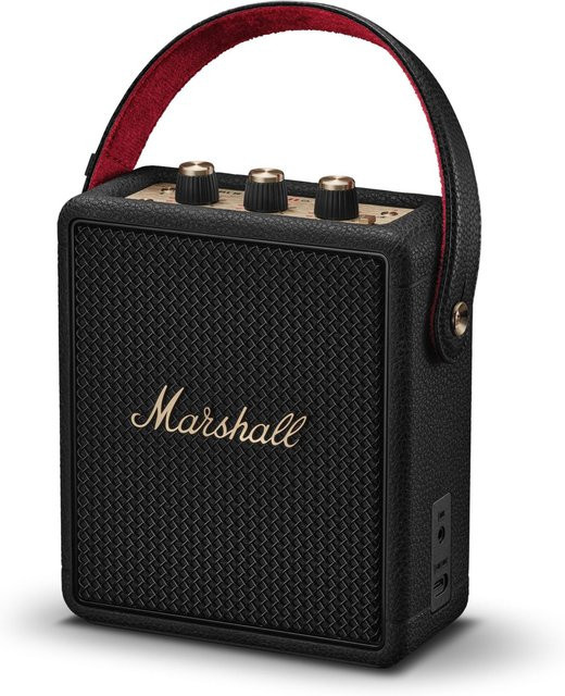 Marshall Stockwell III Bluetooth-Lautsprecher Schwarz/Messing mit USB-C und IPX4-Schutz - Bild 1