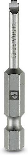 Phoenix Contact SF-BIT-SLS Schlitz-Bit 3,5 mm aus zäherlegiertem Werkzeugstahl in Silber, 5er-Pack - Bild 1