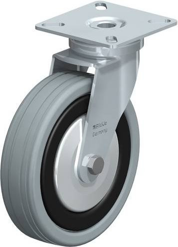 Blickle Lenkrolle LPA-VPA 100G-FA in Schwarz und Grau mit 100 mm Rad-Durchmesser und 70 kg Tragfähigkeit - Bild 1