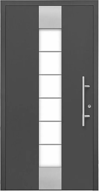 Splendoor Aluminium-Haustür Moderno M310/P mit Glaseinsatz, Anthrazit Metallic, Anschlag Rechts, B: 110 cm, H: 210 cm - Bild 1