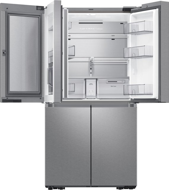 Samsung RF65A977FSR/EF Kühl-Gefrier-Kombination in Silver mit No Frost, Multi Door und Smart Home Integration via App Control - Bild 1