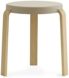 Normann Copenhagen Tap Hocker in Beige mit Eichenholz und Walnussholz - Bild 1