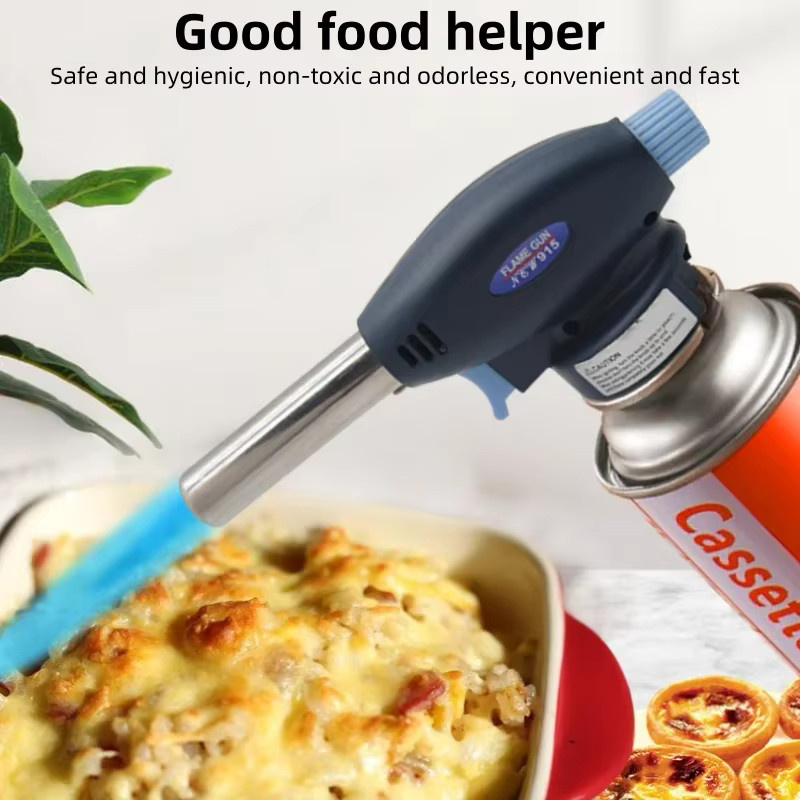 YEGBONG Spritzpistolenkopf aus Metall für Flüssiggas-Flammenwerfer, tragbarer Kartentyp für Outdoor, Camping und Grill - Bild 2