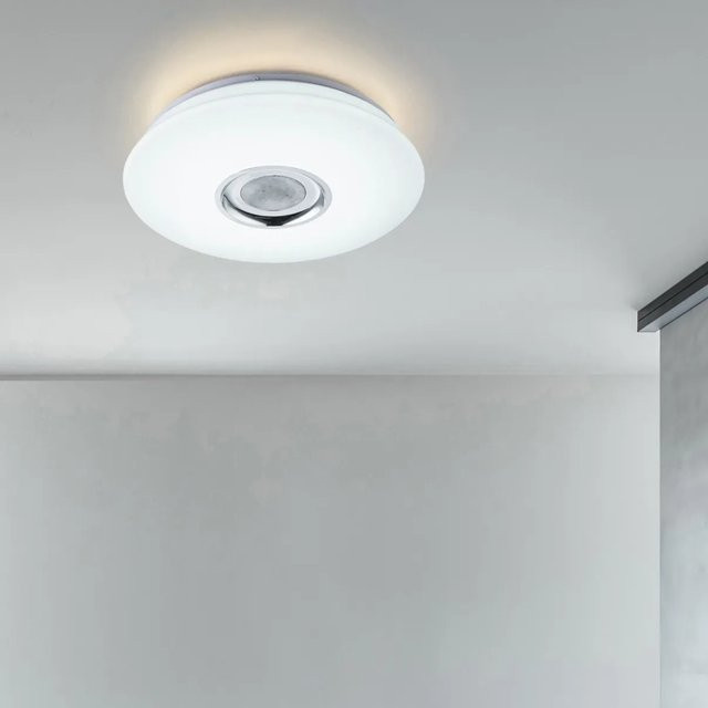 Globo LED-Deckenleuchte Nicole mit Sternenhimmel-Effekt, dimmbar mit Fernbedienung, Weiß, Durchmesser: 40 cm - Bild 1