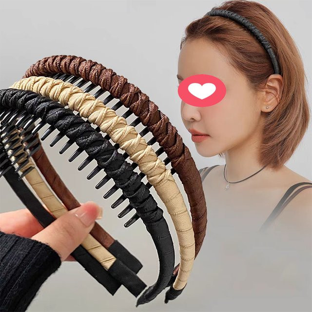 HugesGirl Haarband, Kunststoff, Schwarz Braun, Damen, Mädchen - Bild 1