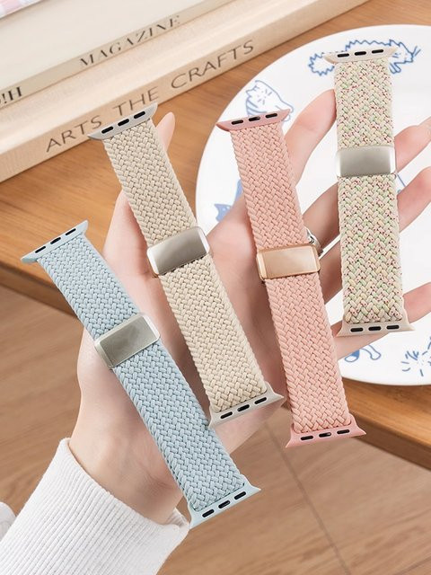 Magnetisches Uhrenarmband Textil, Weiß, Unisex - Bild 1