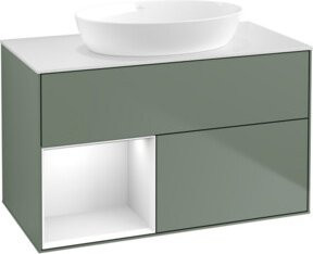 V&B Waschtischunterschrank Finion 100 in Weiß lackiert, B/T/H: 100 x 50,1 x 50,1 cm - Bild 1