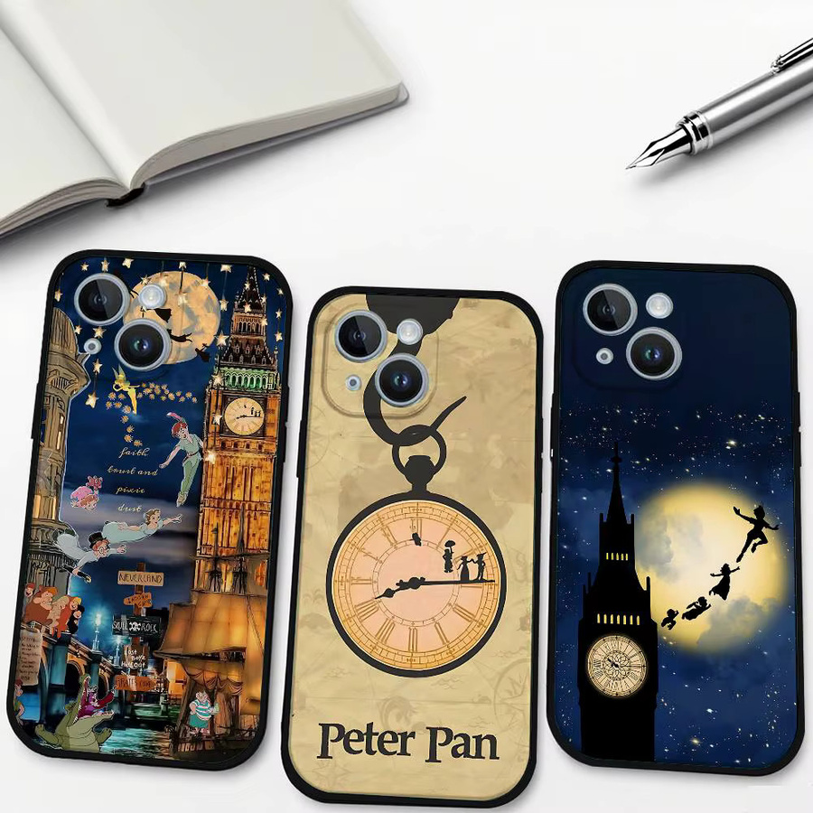 Mesuca Handyhülle mit Peter Pan Cartoon Design für iPhone 11 bis iPhone 17 Pro Max Plus Mini, weiche TPU Hülle, Multicolour - Bild 2