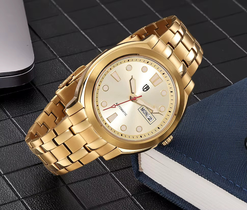 BERNY Armbanduhr Automatik, Edelstahl, Gold, Saphirglas, Herren - Bild 4