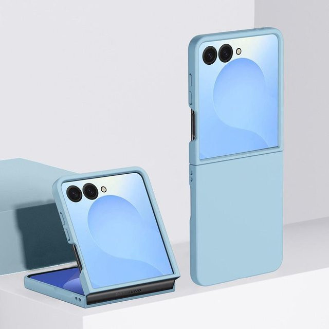 Matte Schutzhülle für Samsung Galaxy Z Flip 7 6 5 4 3, ultra dünne und stoßfeste PC-Hülle, Blau - Bild 1