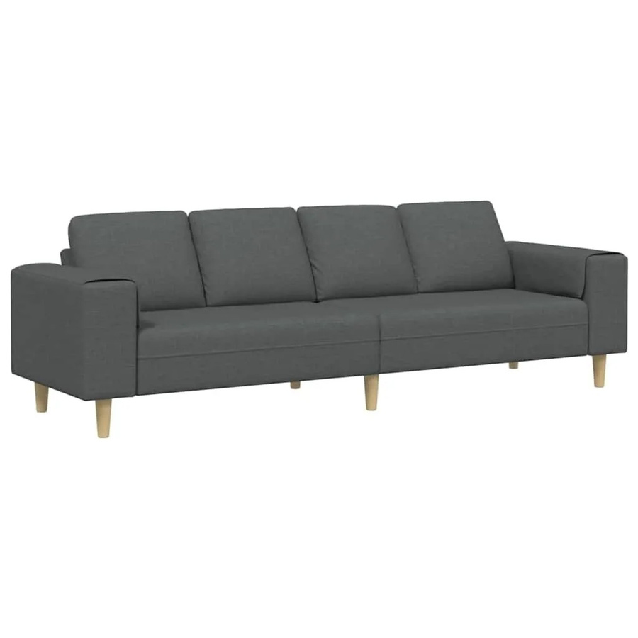 vidaXL Wohnzimmer Couch in Dunkelgrau, modernes Polsterdesign mit Stoffbezug, B/T/H: 250 x 77 x 76 cm - Bild 2