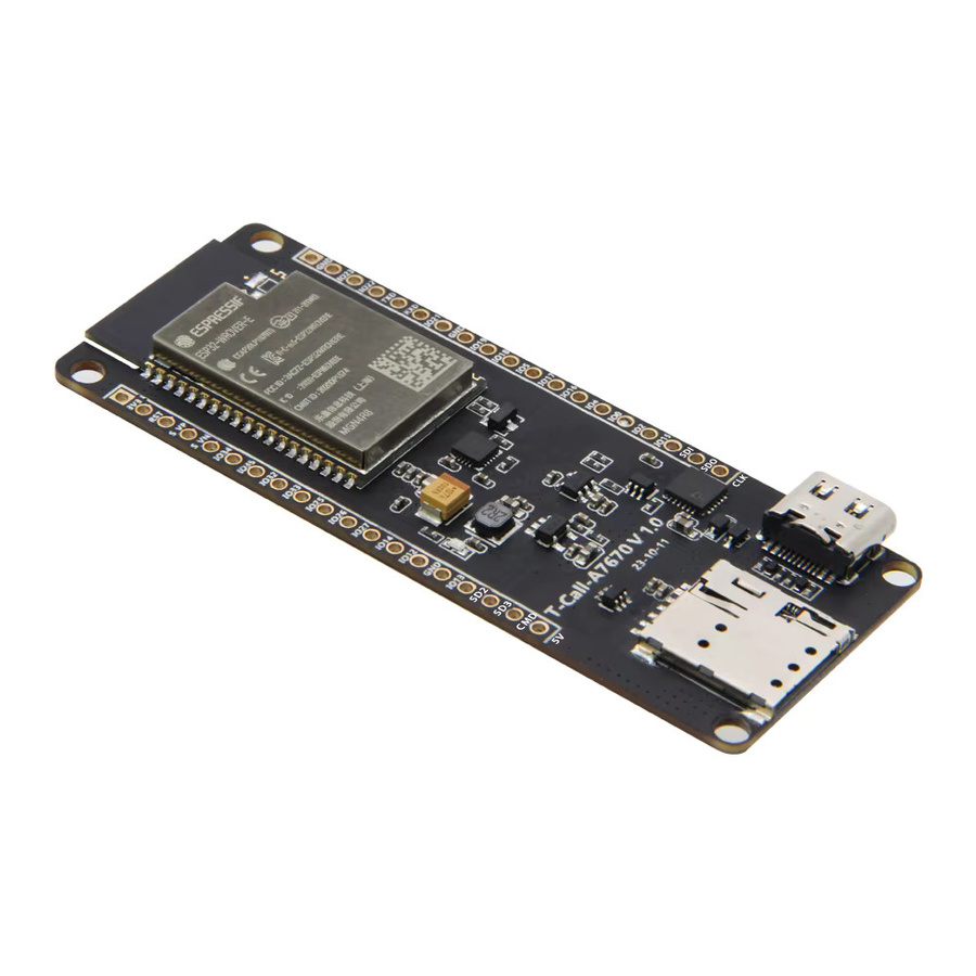 Lilygo T-Call A7670 ESP32 Entwicklungsboard mit 4G LTE GSM Mobilfunk, WLAN und Bluetooth in Schwarz - Bild 3