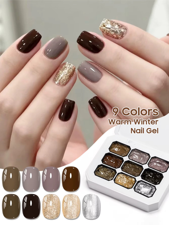 Mtssii Mokka Mousse Glitter Gel, 9 Farben, Schimmernd - Bild 4