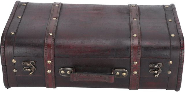 Koogeelife Tragbarer Antik-Koffer aus Holz und Leder als Dekorationsbox und Foto-Requisit - Bild 1