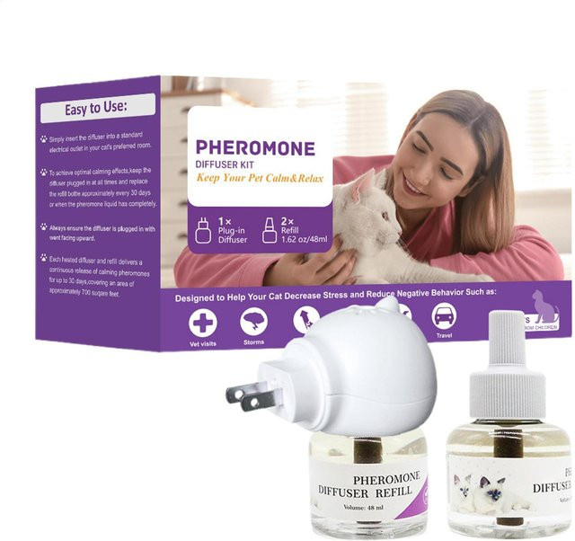 Quiet Comfort Supplies Haustier-Pheromon-Diffusor zur Beruhigung von Katzen gegen Stress - Bild 1