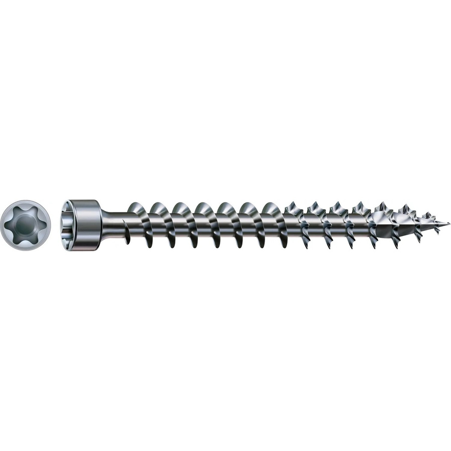 Spax Universalschraube Zylinderkopf mit Torx-Antrieb aus Stahl in Silber, Durchmesser: 6 mm, Länge: 200 mm - Bild 2