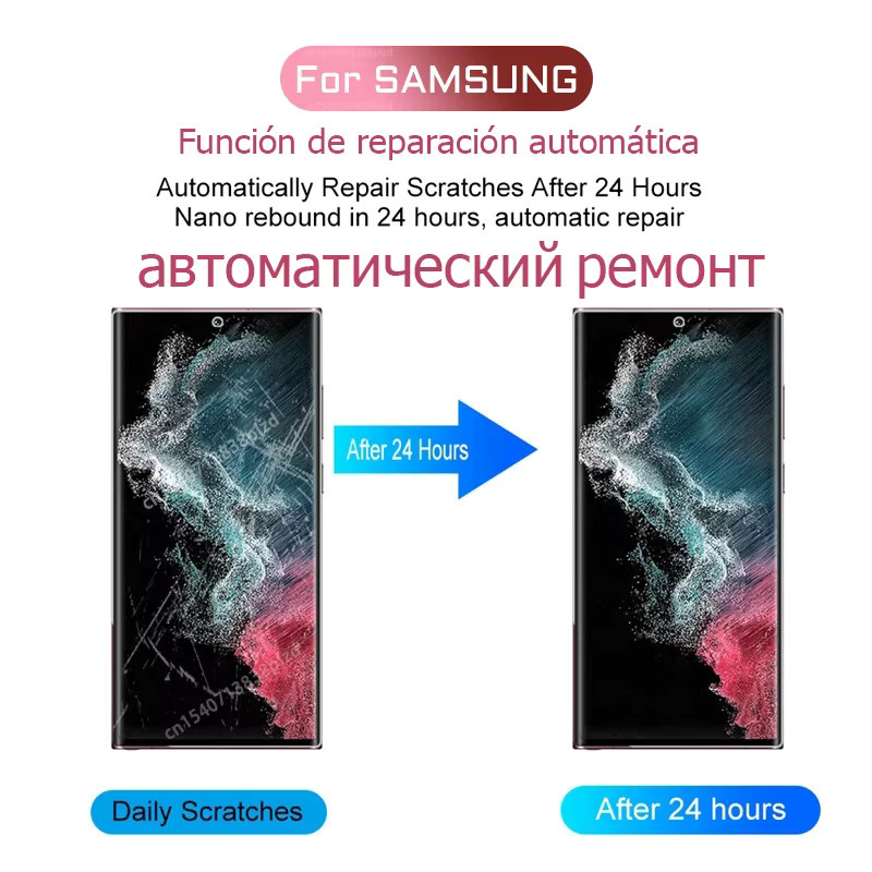 8er Pack Hydrogel Displayschutzfolien für Samsung Galaxy S25 S24 S23 S22 S21 S20 Ultra sowie A35 A54 A36 A15 A26 5G in Transparent - Bild 2