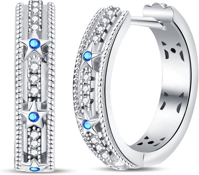 Creolen 925 Sterlingsilber, CZ-Zirkon, Damen - Bild 1