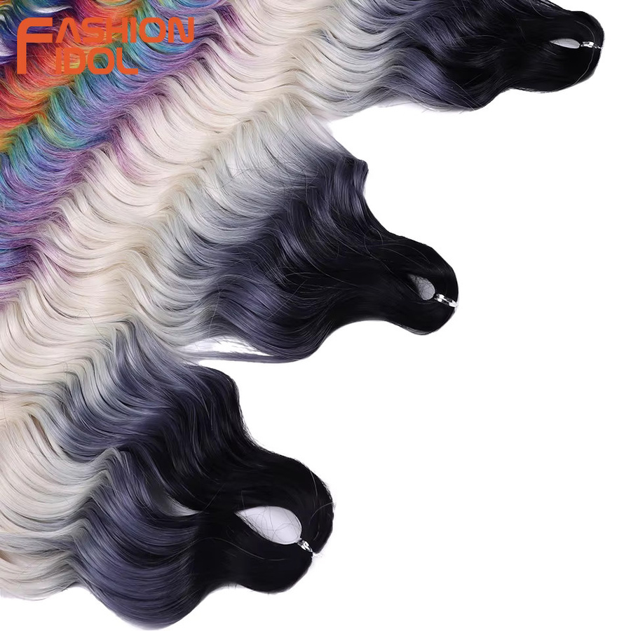 MODE IDOL Haar Extensions, Ombre Regenbogen, Afro Curl Twist, Damen - Bild 2