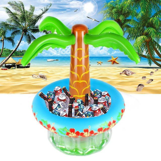 Aufblasbarer Bierkühler in Form einer Palme für Strand- und Poolpartys, grüne Sommerparty-Dekoration - Bild 1