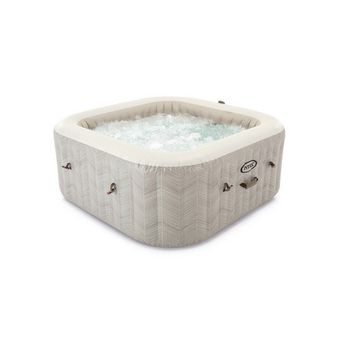 Intex PureSpa Whirlpool Chevron Deluxe Square, beige, Durchmesser: 211 cm, Höhe: 71 cm, 4 Sitzplätze - Bild 1
