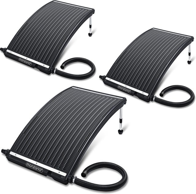 Monzana Solar-Poolheizung 3er-Set in Anthrazit, B/T/H: 110 x 69 x 14 cm - Bild 1