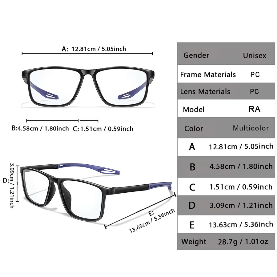 POAT Lesebrille, quadratisch, Vollrand, Kunststoff, schwarz - Bild 2