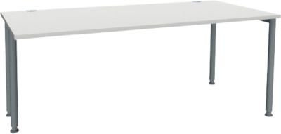 Schäfer Shop Genius Schreibtisch MODENA FLEX für dein Büro, einseitig verkürzt, Breite: 180 cm, lichtgrau/anthrazit - Bild 1