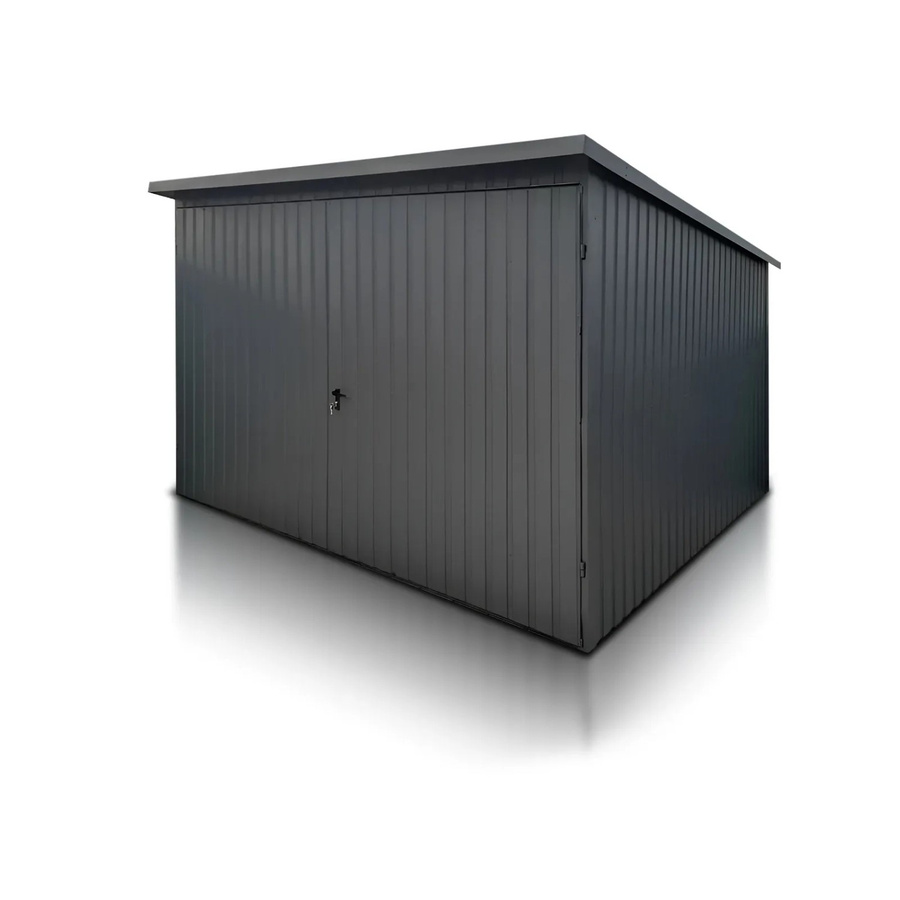 Liderstal Gerätehaus Standard aus Blech mit Pultdach in Graphit, B/T: 300 x 300 cm - Bild 2