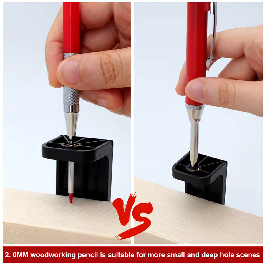 JOMPENS Zimmermannsmarkierungsstift-Set für Metall und Holz in Blau mit 2,0 mm Minen-Nachfüllung und Bleistiftspitzer - Bild 4