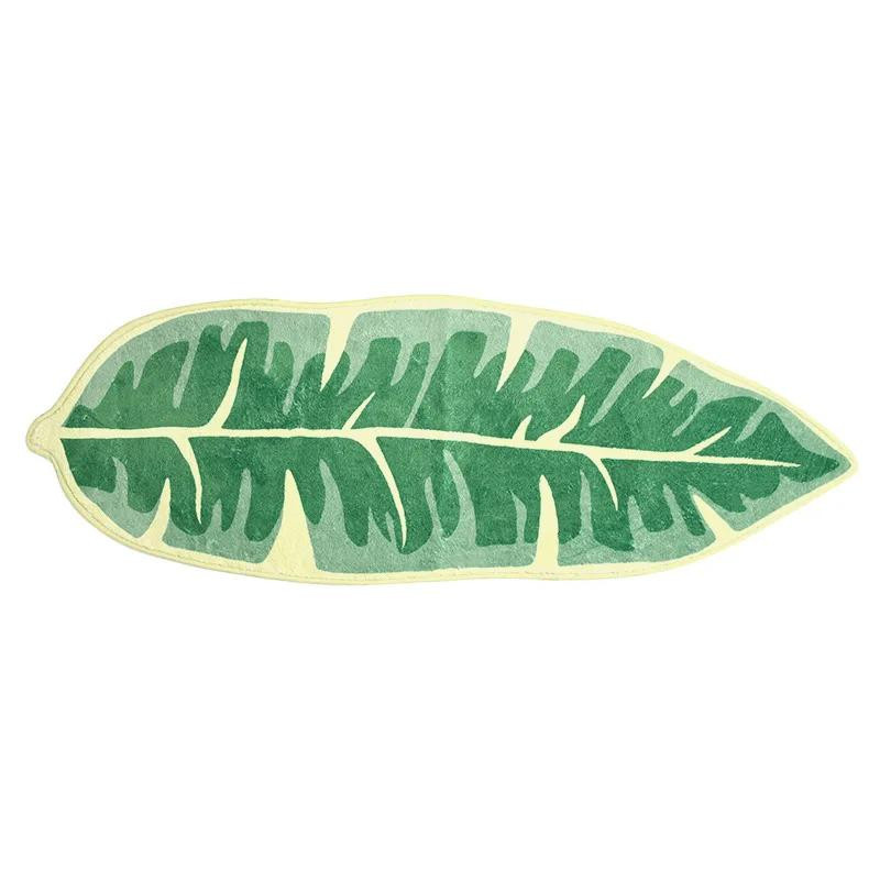 Blattförmige Imitatkashmirmatte aus Polyester, rutschfest und saugfähig, Mehrfarbig, B/T: 75 x 45 cm - Bild 2