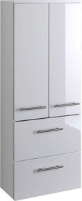 HELD MÖBEL Midischrank Parma in Weiss, Glänzend, B/H/T: 50 x 130 x 27 cm - Bild 1