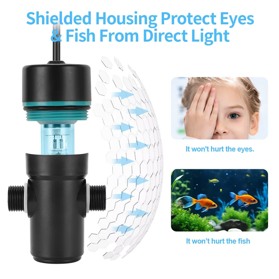 SEVEN MASTER UV-Lampe zur Algenentfernung im Aquarium mit Zeitschaltuhr, 3W/5W, Schwarz - Bild 4