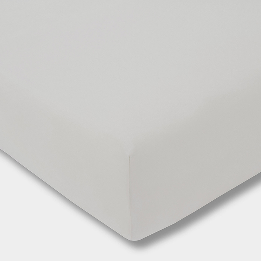 Estella Spannbetttuch aus Zwirnjersey in Grau oder Weiß, B/T: 150 x 200 cm - Bild 1