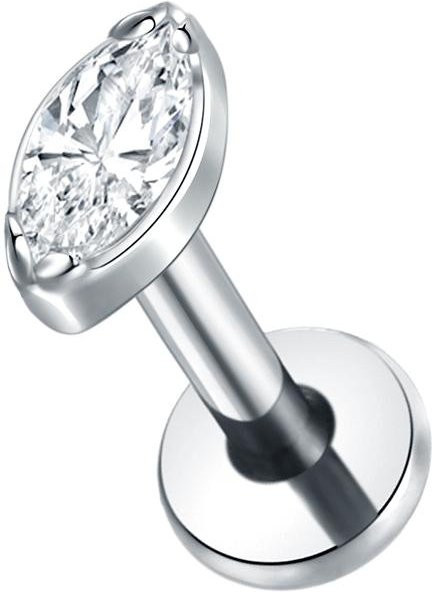SWANJO Ohrstecker Titan, Zirkonia, Silber, Damen - Bild 1