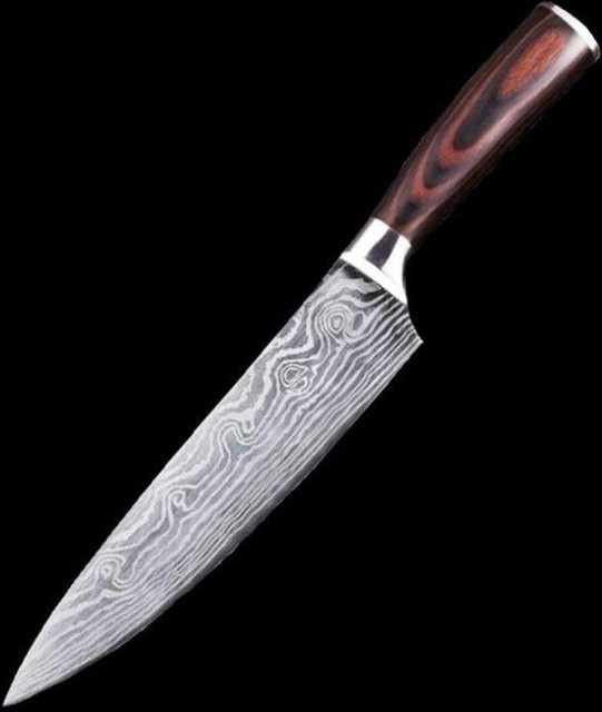 IKKNIFE Kochmesser aus Damaststahl, 8 Zoll Chefmesser, Grau - Bild 1