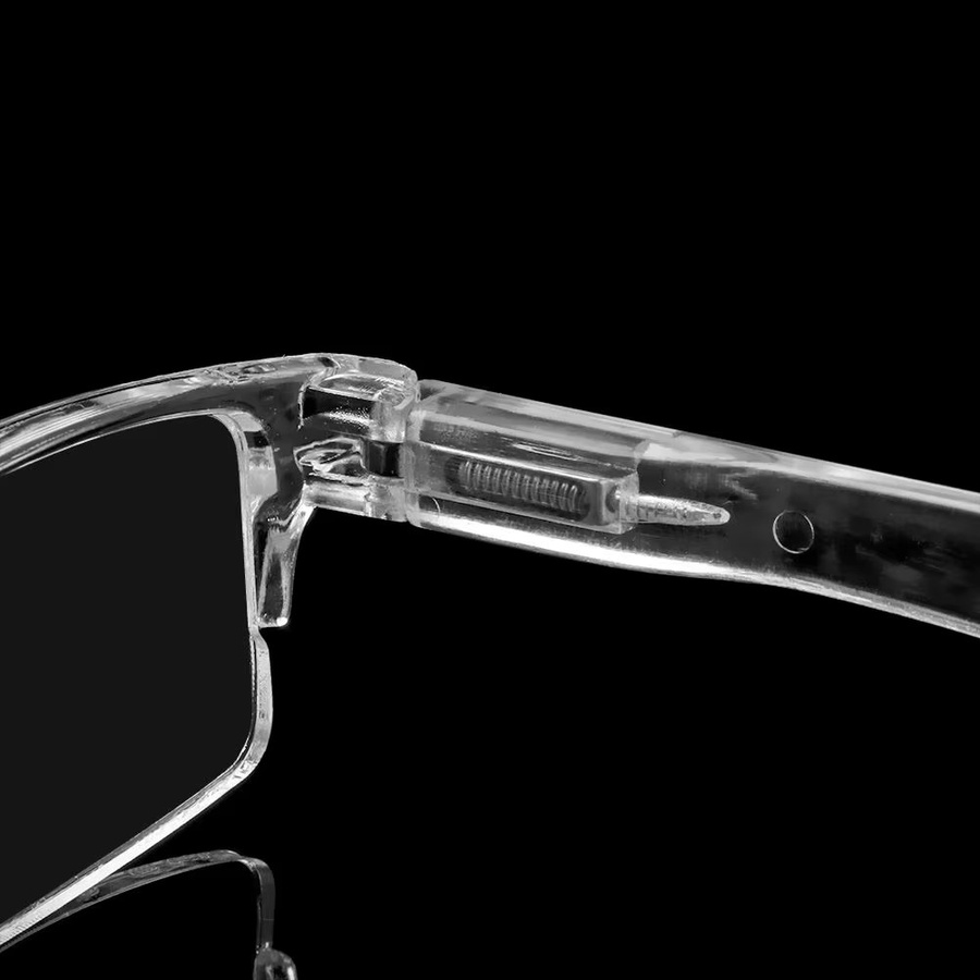 Qutzzmnd Lesebrille, Vollrand, rechteckig, Kunststoff, transparent, silber - Bild 2