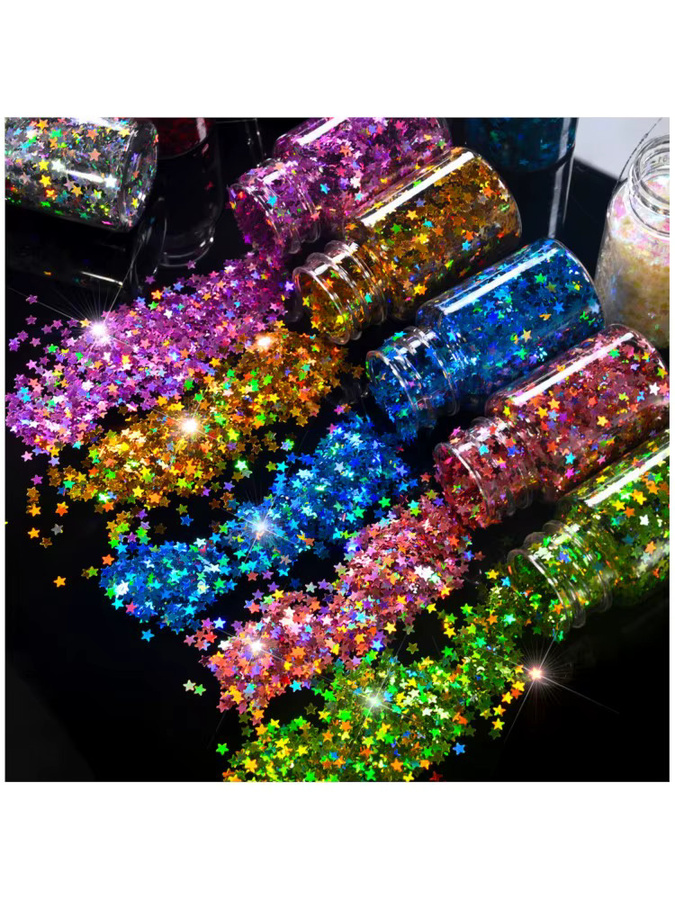 MAFANAILS Nagelglitzer Stern-Pailletten, 7g, Holographisch, Glänzend - Bild 7