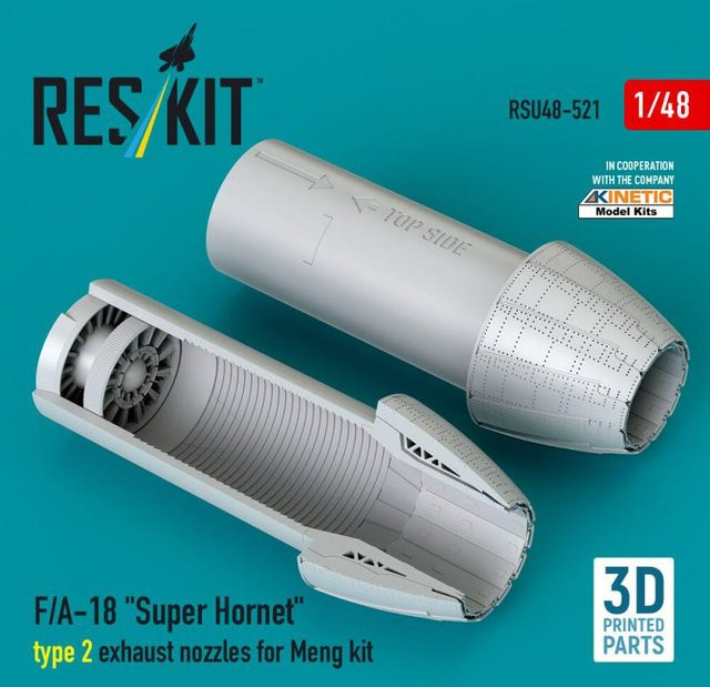 Meng Models F/A-18 Super Hornet type 2 exhaust nozzles, 3D Printed - Bild 1