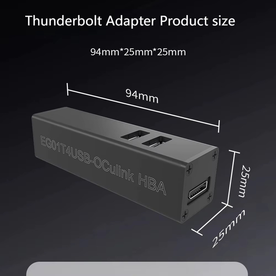 SPEEDIER Oculink Thunderbolt USB4 Adapter für externe Grafikkarten-Erweiterung mit JHL6340 7440 Chip, Schwarz - Bild 4