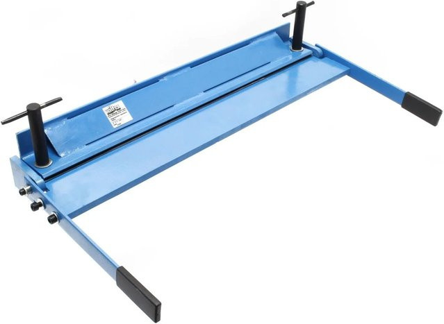 Wiltec Blechbiegemaschine Abkantbank mit 630 mm Blechlänge und 135 Grad Biegewinkel in Blau und Schwarz - Bild 1
