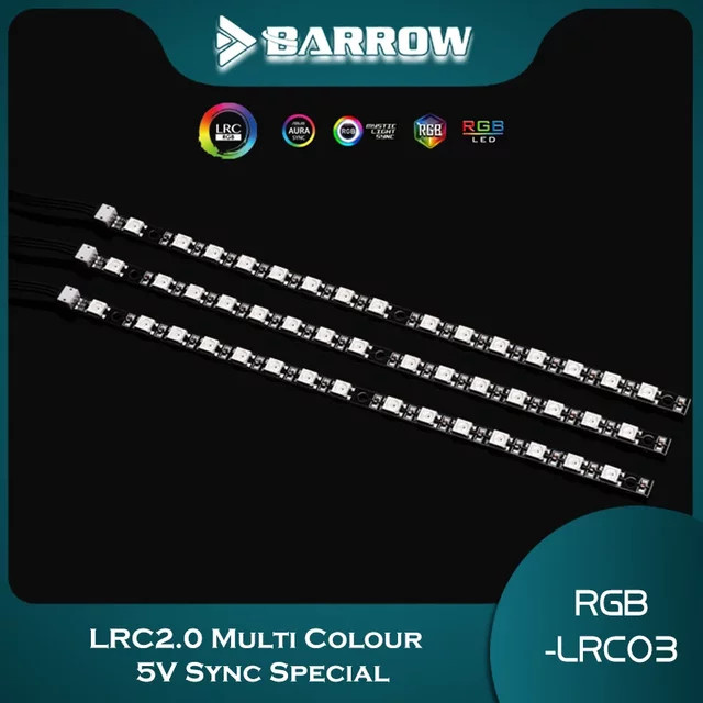 Barrow RGB-LRC03 LED Strip für GPU-Block, Multicolour, 5V Sync, 15 SMD Lampen - Bild 1