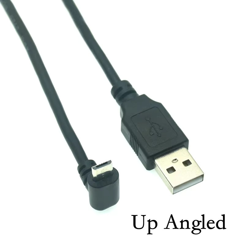 BSN USB auf Micro-USB Datenladekabel mit 90 Grad Winkel, Schwarz - Bild 2
