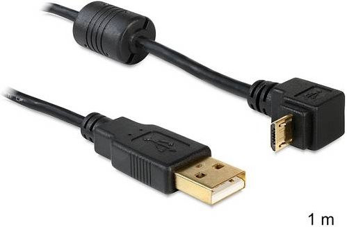 Delock USB 2.0 Kabel mit USB-A und Micro-USB Stecker in Schwarz, 1,00 m - Bild 1