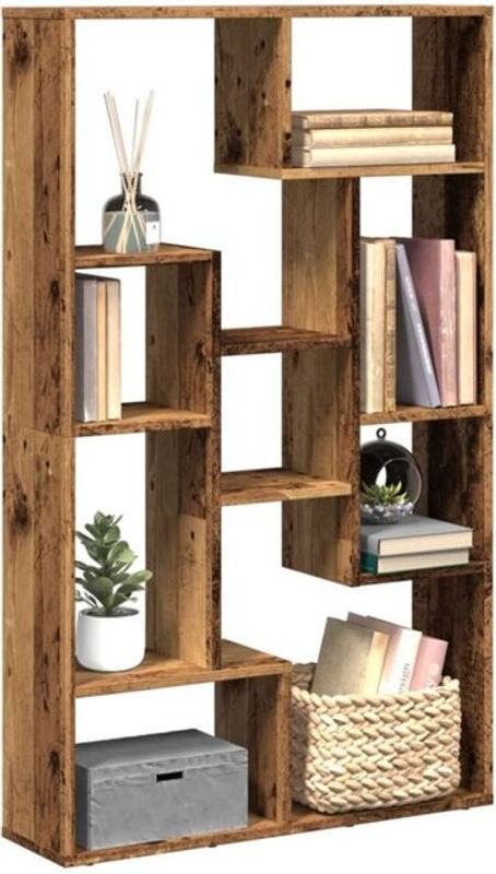 Bücherregal Vidaxl in Altholz-Optik Braun im Industrial Design aus Holzwerkstoff, B/T/H: 72 x 20 x 120 cm - Bild 1