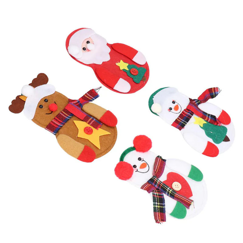 8er Set Igeteck Weihnachts Filz Hängeornamente mit Schneemann und Rentier Figuren in Mehrfarbig - Bild 5
